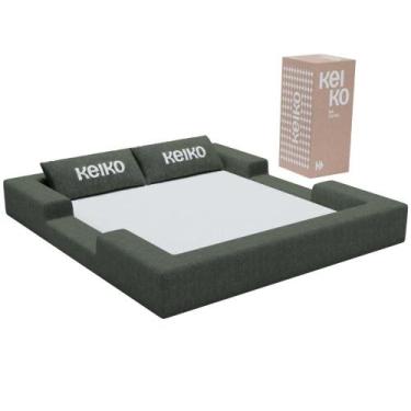 Imagem de Cama Montessoriana Casal Ninho Espuma Boucle Verde Keiko - Keiko Colch