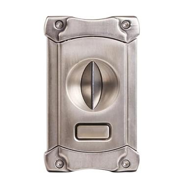 Imagem de Cortador de charutos corte V com furador e suporte para charutos | Ferramenta de liga de zinco 3 em 1 | Lâminas de aço inoxidável | Corte perfeito para charutos e cigarros | Caixa de presente incluída