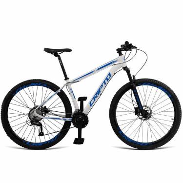 Imagem de Bicicleta Aro 29 Cripto 27 Marchas Freio Hidráulico K7-trava - Branco-azul - 19" Branco-azul