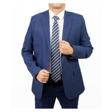 Imagem de Terno masculino Microfibra Melange elegante qualidade casamento barato