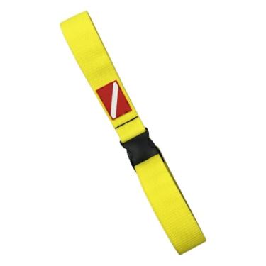 Imagem de simhoa Cinto de mergulho de liberação rápida de 1,3 m PP para equipamento de suporte de carga subaquática Cinto de snorkel de 5 cm de largura, Preto