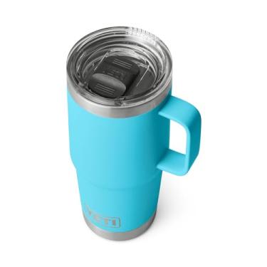 Imagem de YETI Rambler 20 oz Travel Mug, Stainless Steel, Vacuum Insulated with Stronghold Lid, Reef Blue