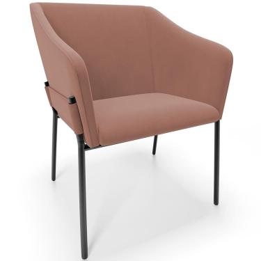 Imagem de Cadeira Para Sala De Jantar Estar Living Olívia L02 Suede Rosê - Lyam Decor