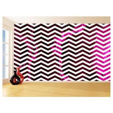 Imagem de Papel De Parede 3D Sala Chevron Zig Zag Listras 3,5M Zig106 - Você Dec
