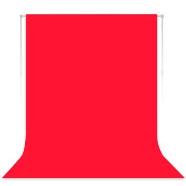 Imagem de Pano de fundo vermelho para sessão de fotos, cortina de fundo profissional para fotografia de produto, retratos, casamento, festa, gravação de vídeo ao vivo, 19 x 3 m (apenas plano de fundo)