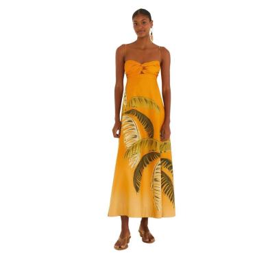 Imagem de Vestido Farm Rio Itacaré Coqueiro Laranja-Feminino