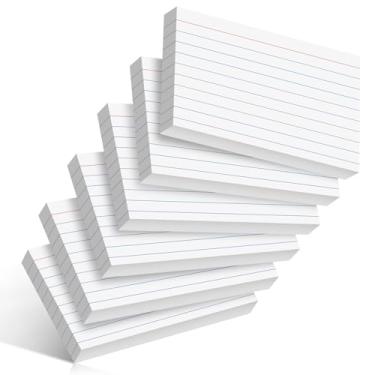 Imagem de YAGUAO Cartões de índice brancos, 10 x 15 cm, com forro pesado, cartões de notas para estudar material escolar universitário, 162 unidades