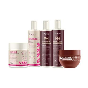 Imagem de Kit Shamp, Cond,Máscara Ph Control, Gelatina e Ativador Cachos N. Frag