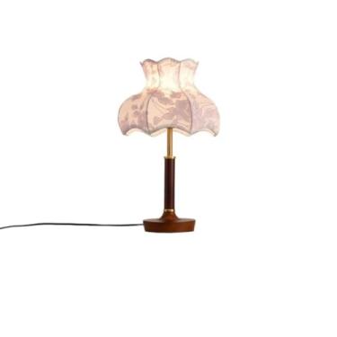 Imagem de Luminária de mesa retrô francesa, luminária de cabeceira, quarto com toque sofisticado, luminária de design americano estilo wabi-sabi para decoração de escritório (Seção B)