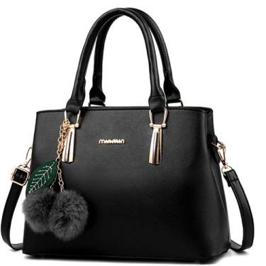 Imagem de Bolsa Feminina Grande Tote Transversal Sacola Pompom Alça de Ombro e M