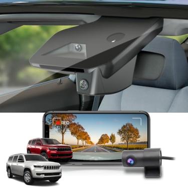 Imagem de Fitcamx Frente 2160P+Traseiro 1080P Dash Cam Adequada para Jeep Wagoneer 2022-2026 & Grand Wagoneer L S (HD2-D4150), OEM Estilo, Dual HD Vídeo, WiFi, Loop Gravação, G-Sensor, Plug&Play, 128GB Cartão