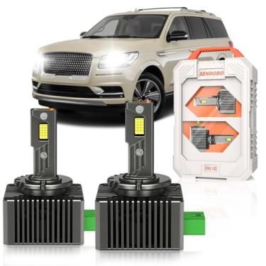 Imagem de SENROBO Apto para Lincoln 2017-2020 Continental MKZ 2011-2016 Navigator MKX MKT MKS D3S apenas lâmpadas HID, 30000LM 600% mais brilhante substituição de luz de xenon D3SC1, 6000K branco frio, pacote