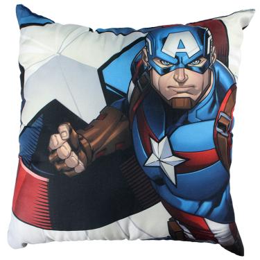 Imagem de Almofada Fibra Microfibra 40X40cm Avengers Capitao