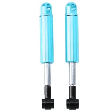 Imagem de SIWOTED 2 unidades de liga de alumínio RC amortecedor de óleo amortecedor de suspensão para caminhão de reboque Tamiya 1/14 (Azul)