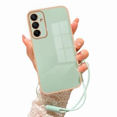 Imagem de KuDiNi Capa para Samsung Galaxy A15 5g, Gabb Phone 4 Pro para mulheres e meninas, galvanizada, luxuosa, estética, moderna, bonita, para câmera completa, proteção TPU macia, à prova de choque, para A15