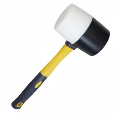 Imagem de Martelo Assentar Piso Cemarica Borracha Marreta Ergonomica Reparo Chao Mercenaria Montagem Manutençao Moveis Obra