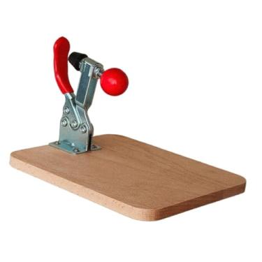 Imagem de Fenteer Porta-guardanapos de madeira, criativo e fácil de usar, para decoração de casa. Porta-guardanapos de papel plano e moderno para bancadas, cafés, Marrom Claro