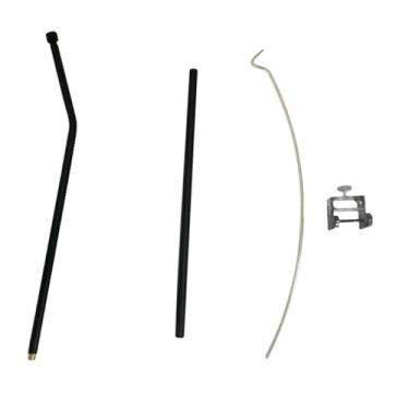 Imagem de Generic Suporte de lanterna dobrável para camping, ideal para pesca, jardim, churrasco e viagens, Seção Preta 2