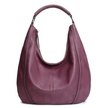 Imagem de KILAMAL Bolsas Hobo femininas de couro vegano com compartimentos e bolsas de ombro transversais, 886s New Wine
