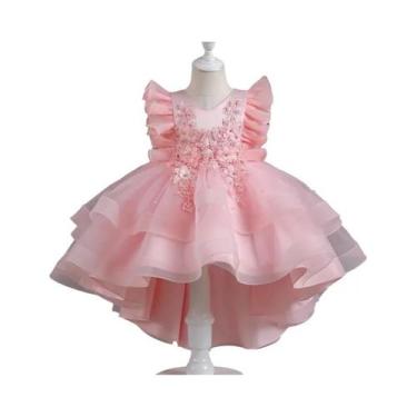 Imagem de Vestido Longo De Verão Para Meninas Com Mangas Voando Em Tule, Estilo 