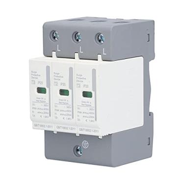 Imagem de Hyuduo Dispositivo de Proteção contra Surtos, Protetor de Circuito SPD 3P40KA 220V 380V Com Trilho TH35mm para Eletrodomésticos Elétricos Domésticos, Proteção contra Sobretensão