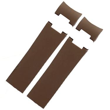 Imagem de IENYU Pulseira de relógio de borracha de silicone, para Ulysse Nardin 263 DIVER, pulseira de relógio de cinto impermeável de 22 mm (marrom B sem fivela)