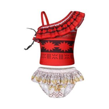 Imagem de Maiô De Princesa Moana Para Meninas, Biquíni De Verão Para Crianças, C
