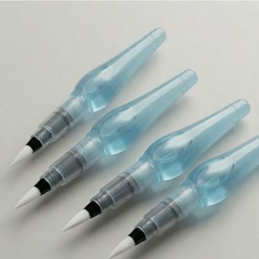 Imagem de Kit Pincel Reservatorio Agua Desenho Manga HQ Ilustracao Profissional Arte Final 4 pinceis