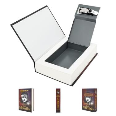 Imagem de Cofre de livro decorativo com cadeado de combinação caixa de desvio de armazenamento oculto para dinheiro, telefone, passaporte, objetos de valor, estante de livros, segredos de viagem (A)