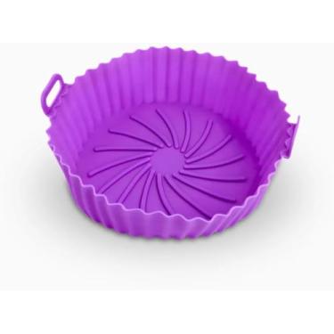 Imagem de Forma de silicone reutilizável para fritadeira a ar Air Fryer, cores variadas