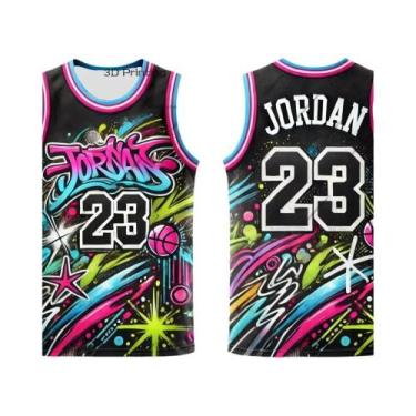 Imagem de Tênis Jordan De Secagem Rápida Para Meninos No. Camisa De Basquete De 