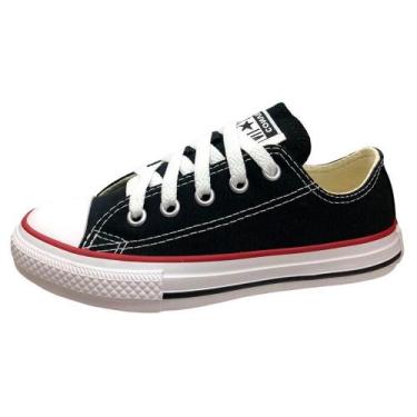 Imagem de Tenis Converse All Star Kids, Preto, Vermelho, 29