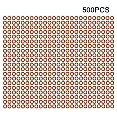 Imagem de Kit de anel de madeira 500 peças inacabado redondo madeira natural faça você mesmo material de artesanato acessórios de joias cor café 1,25 cm para fazer joias faça você mesmo