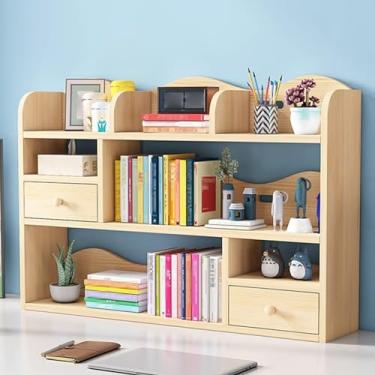 Imagem de Organizador de estante de mesa de mesa material de madeira maciça multicamadas, suporte de carga forte e fácil de limpar para escritório, decoração de casa, cozinha (tamanho: 100 * 21 * 75 cm)