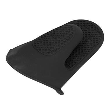 Imagem de LiebeWH Luvas de Forno de Silicone Isolamento Térmico Antiderrapante Cozinhar Pitada Luvas de Proteção Confortável para Assar Cozinhar Churrasco 400f (Preto)