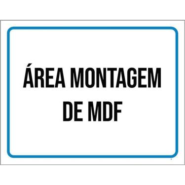 Imagem de Kit 3 Placas Ambiente - Área Montagem De Mdf