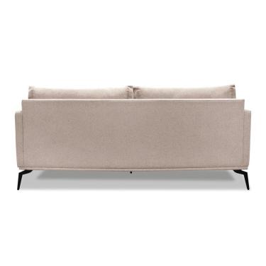 Imagem de Sofá 2 Lugares Pé De Ferro Preto Rafaela 180 Cm Linho S04 - D'rossi Cor Areia