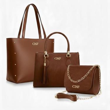 Imagem de Kit Bolsa Sacola Grande + Transversal Média +Tira Colo Pequena - CF Ec