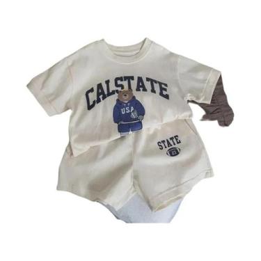 Imagem de Conjunto De Roupas De Verão Para Bebê Menina, Camisetas De Algodão Com