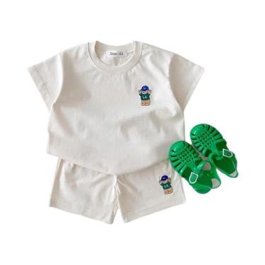 Imagem de Conjunto De Roupas De Verão Para Bebês Meninos E Meninas Com Camiseta 