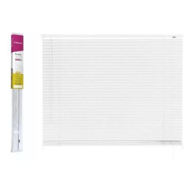 Imagem de Persiana horizontal 120cm x 130cm pvc plastica branca primafer