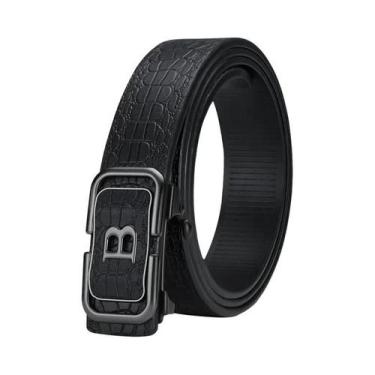 Imagem de Cinto Masculino Com Fivela Automática Em Padrão De Crocodilo, Design C