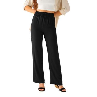 Imagem de Calça Pantalona De Linho - Expresso, Preto, PP