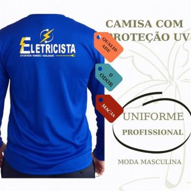 Imagem de Camisa Térmica Uniforme para Pedreiro e Eletricista Masculina Profissi
