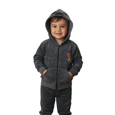 Imagem de Conjunto Infantil Moletom com Capuz e Calça Menino Inverno