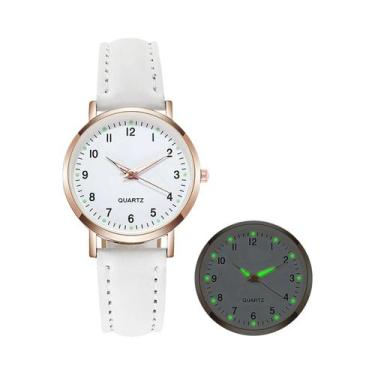 Imagem de Relógio De Pulso Feminino Retro Com Diamantes Luminosos E Pulseira De 