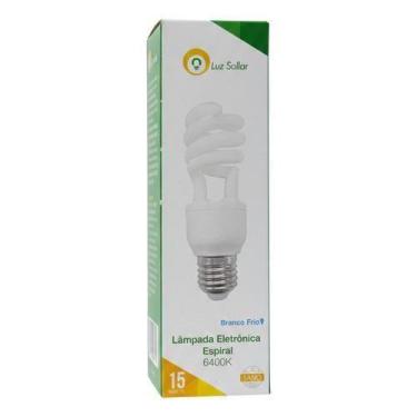 Imagem de Lâmpada Espiral 15w Fluorescente 6400k 915lm branca - Luz Sollar