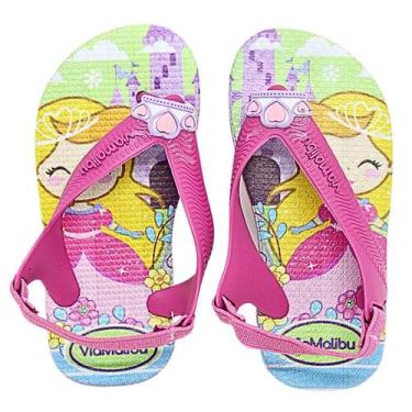 Imagem de Chinelo Infantil Menina Baby Moderna Delicada Princesa De Correia Leve