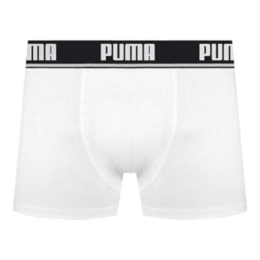 Imagem de Cueca Puma Boxer Cotton Adulto Elástco 35MM, Branco, EG