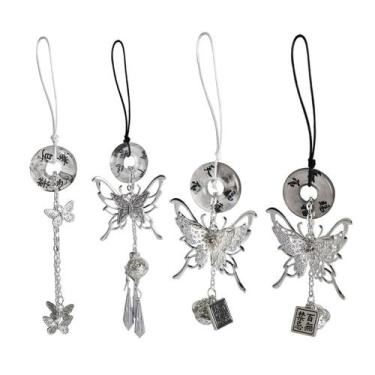 Imagem de Design de pingente de prata borboleta Tian Guan Ci Fu - Taiyuanketanma